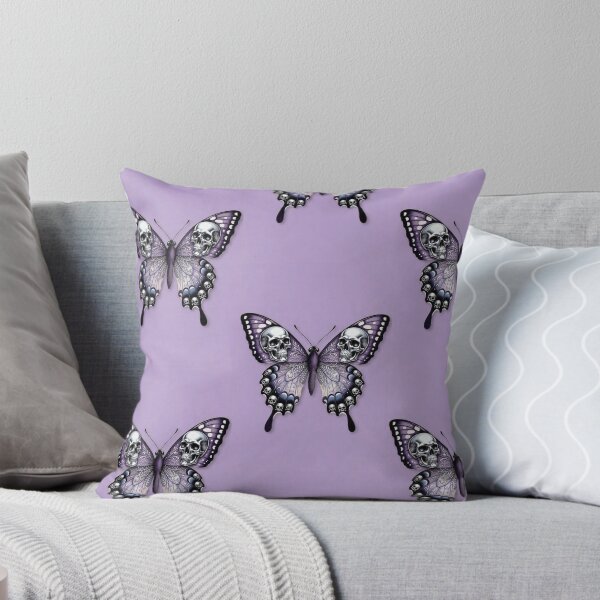 Item preview, Butterfly with Silver Skulls designed and sold by LauraMK.