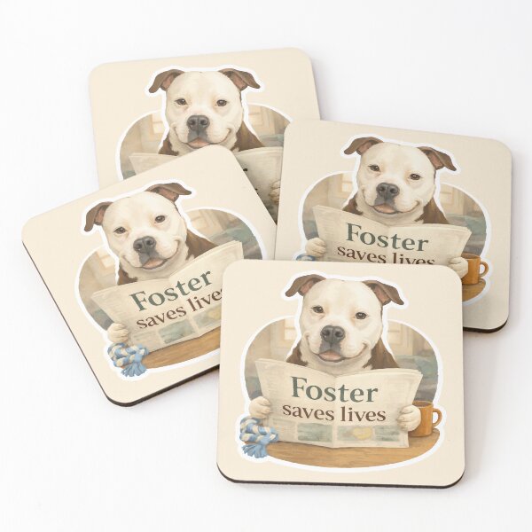 Item preview, Foster Saves Lives – Rescue Dog Sticker designed and sold by Tiny Joy World.