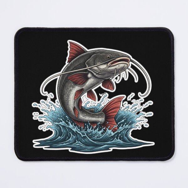 Item preview, Aggressive Catfish Water Splash Illustration designed and sold by EimSol.
