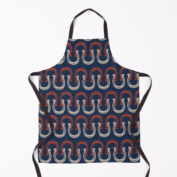 Item preview, Navy Horseshoe Cowboy Wild West Pattern designed and sold by Patternandflow.