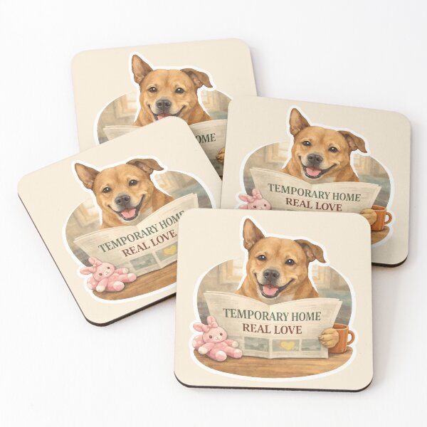 Item preview, Temporary Home, Real Love – Foster Dog Sticker designed and sold by Tiny Joy World.