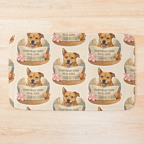 Item preview, Temporary Home, Real Love – Foster Dog Sticker designed and sold by Tiny Joy World.