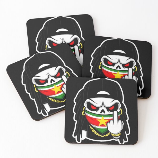 Item preview, Skull street art with bandana and Suriname flag designed and sold by West indian touch.