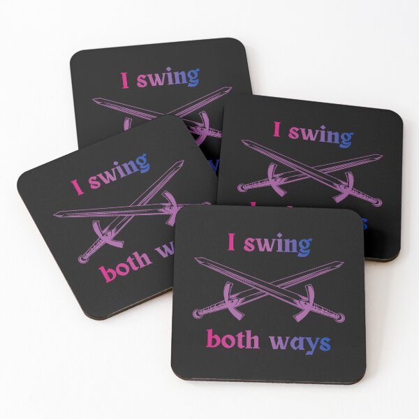 Item preview, "I Swing Both Ways" Bi Pride Swords designed and sold by gswhite.