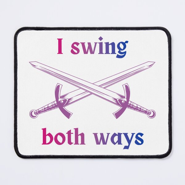 Item preview, "I Swing Both Ways" Bi Pride Swords designed and sold by gswhite.
