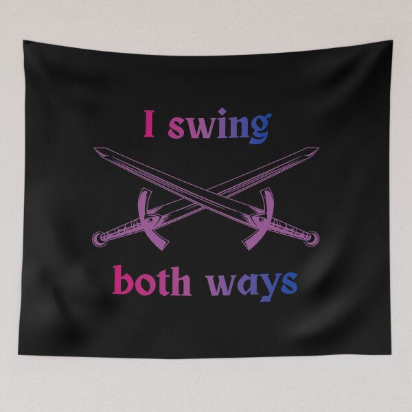 Item preview, "I Swing Both Ways" Bi Pride Swords designed and sold by gswhite.