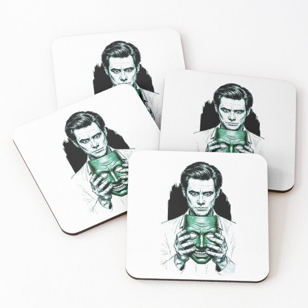 Item preview, Masque Vert – Illustration Dramatique en Noir et Blanc designed and sold by Wawan35200.