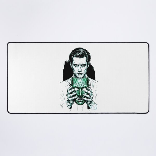 Item preview, Masque Vert – Illustration Dramatique en Noir et Blanc designed and sold by Wawan35200.