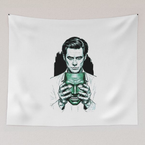 Item preview, Masque Vert – Illustration Dramatique en Noir et Blanc designed and sold by Wawan35200.