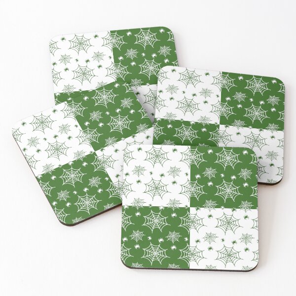 Item preview, White and green interchange web pattern designed and sold by serenebookworm.
