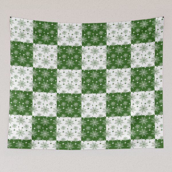 Item preview, White and green interchange web pattern designed and sold by serenebookworm.