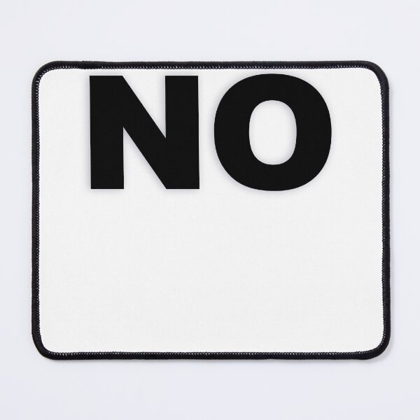 Item preview, NO — Black Minimal Bold Type Statement designed and sold by WORDPAUSE.