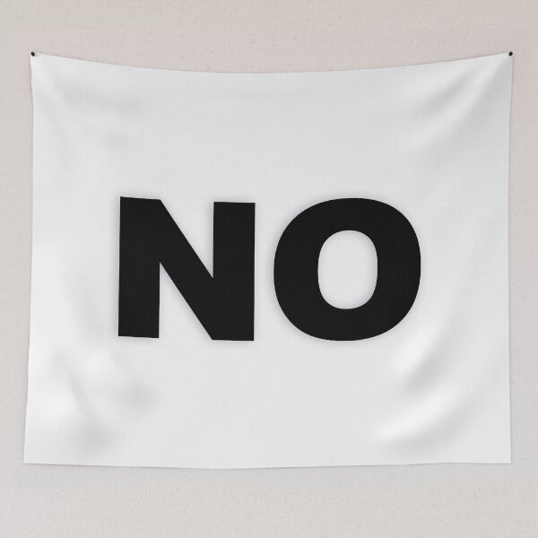 Item preview, NO — Black Minimal Bold Type Statement designed and sold by WORDPAUSE.