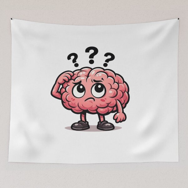 Item preview, Confused Brain Cartoon Vector Illustration – Funny Overthinking Meme Design designed and sold by MOTAS FASHION .