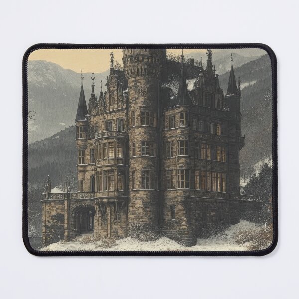 Item preview, Winter Gothic Castle in the Mountains designed and sold by EverpageStudio.