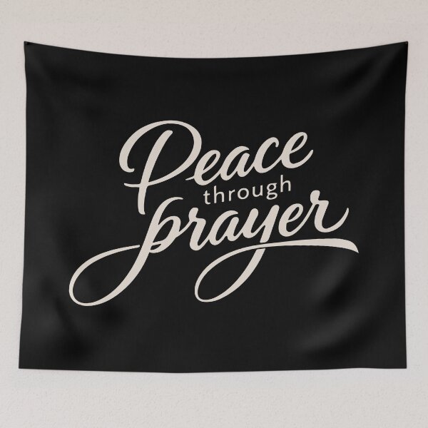 Item preview, Peace Through Prayers – Christian Faith Inspirational Quote designed and sold by Verse & Vibes.
