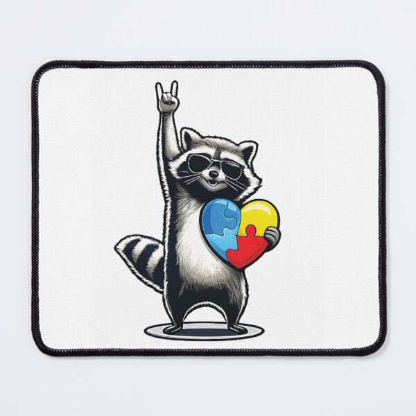 Item preview, Funny Raccoon Rock On Tism Men Women Kids, Autism designed and sold by TynesDesign.