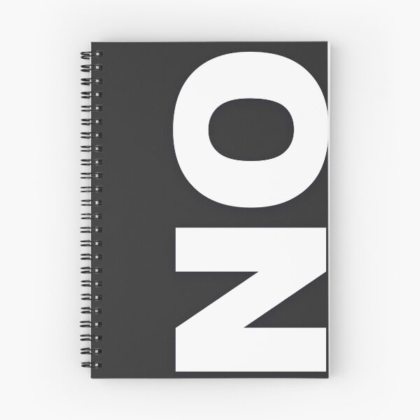 Item preview, NO — White Minimal Bold Type Statement designed and sold by WORDPAUSE.