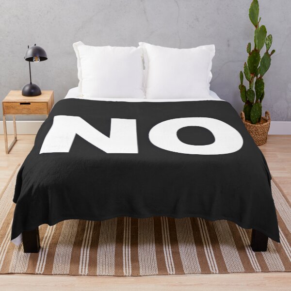 Item preview, NO — White Minimal Bold Type Statement designed and sold by WORDPAUSE.