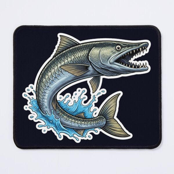 Item preview, Aggressive Barracuda Water Splash Illustration designed and sold by EimSol.