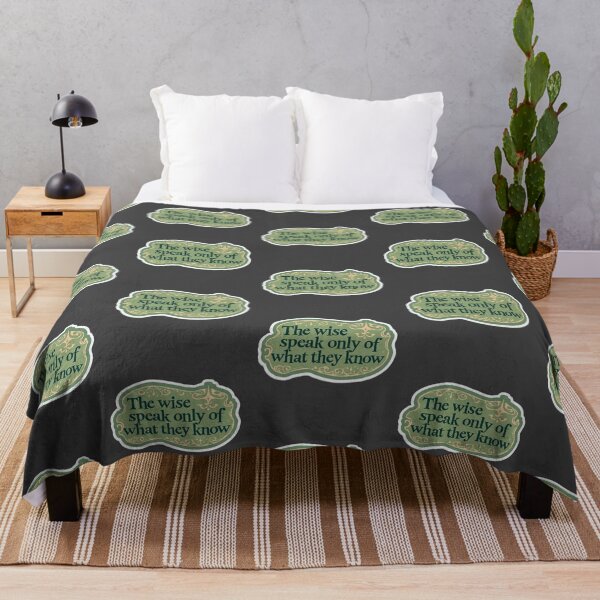 Item preview, "The wise speak only of what they know" quote designed and sold by MendaciousMina.