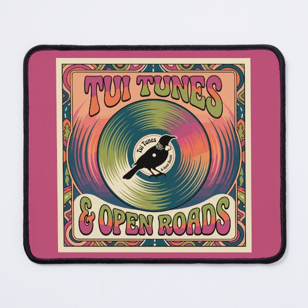 Item preview, Tui Tunes & Open Roads – Retro 70s NZ Bird Psychedelic Road Trip Design designed and sold by MvuuStudio.