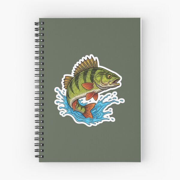 Item preview, Jumping Perch Fish Splash Illustration designed and sold by EimSol.