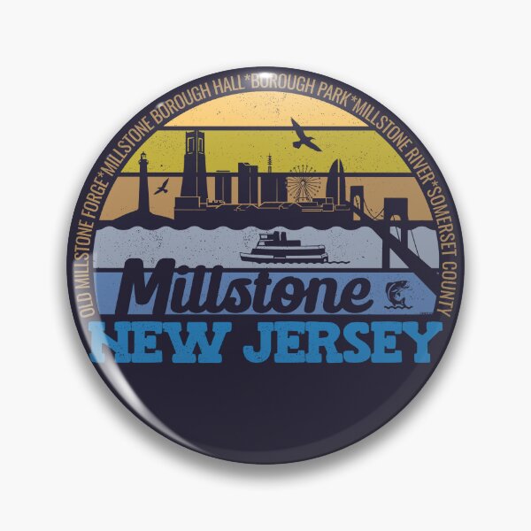 Item preview, Millstone New Jersey Sunset Retro Vintage Local Pride Logo designed and sold by CRHPOD20.