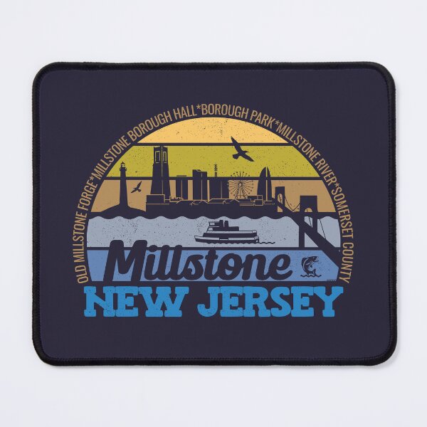 Item preview, Millstone New Jersey Sunset Retro Vintage Local Pride Logo designed and sold by CRHPOD20.