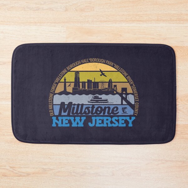 Item preview, Millstone New Jersey Sunset Retro Vintage Local Pride Logo designed and sold by CRHPOD20.