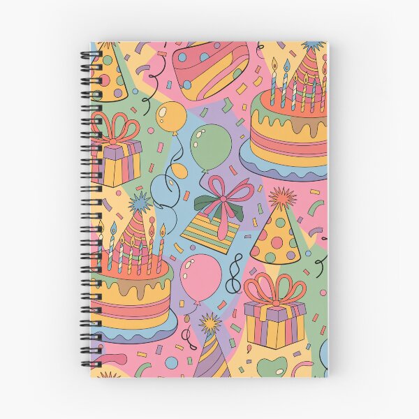 Item preview, Vibrant Birthday Celebration Pattern - Colorful Cakes, Balloons & Confetti designed and sold by Midnight Veil Designs.