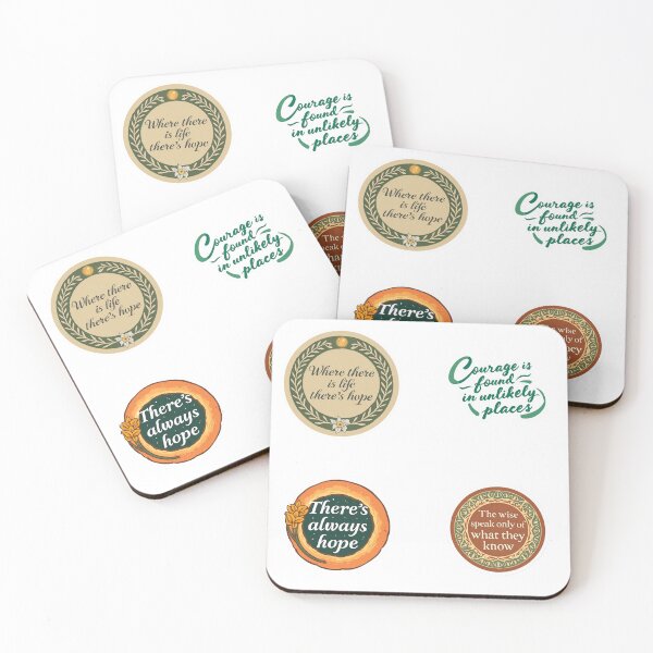 Item preview, Mini "Courage is found in unlikely places" quote sticker pack designed and sold by MendaciousMina.