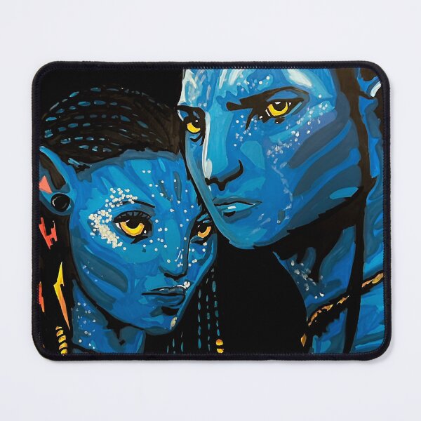 Item preview, Cosmic Blue Avatar Couple – Sci-Fi Fantasy Portrait Art designed and sold by Portrait Haven.