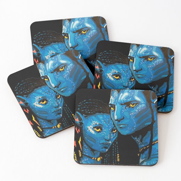 Item preview, Cosmic Blue Avatar Couple – Sci-Fi Fantasy Portrait Art designed and sold by Portrait Haven.