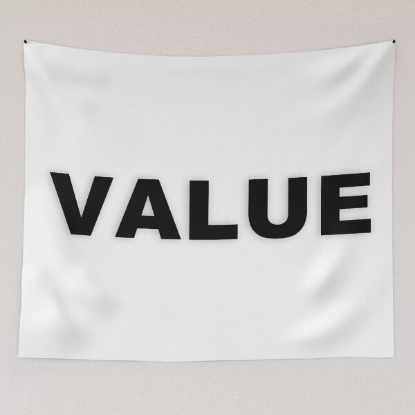Item preview, VALUE — Black Minimal Bold Type Statement designed and sold by WORDPAUSE.