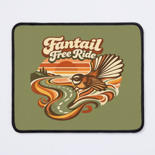 Item preview, Fantail Free Ride – Retro 70s Pīwakawaka Road Trip Sunset Design designed and sold by MvuuStudio.