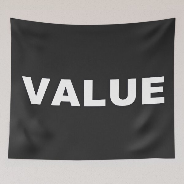 Item preview, VALUE — White Minimal Bold Type Statement designed and sold by WORDPAUSE.