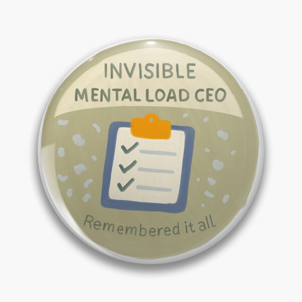 Item preview, Invisible Mental Load CEO - Parenting Merit Badge designed and sold by AtelierBrumeArt.