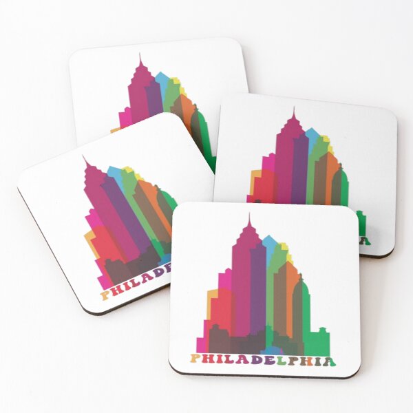 Item preview, Colorful Philadelphia Skyline designed and sold by ALIOOMEKK75.