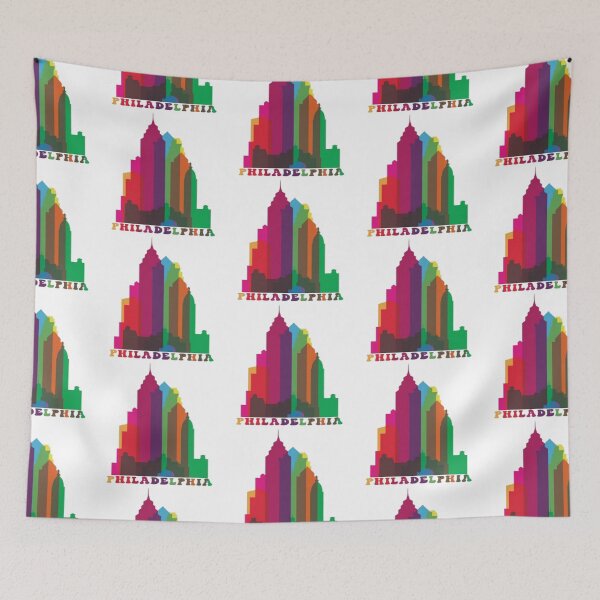 Item preview, Colorful Philadelphia Skyline designed and sold by ALIOOMEKK75.