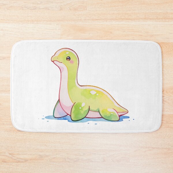Item preview, Watercolor Cute Green Plesiosaur: Long Neck and Bright Yellow Markings designed and sold by Jagamusubi.