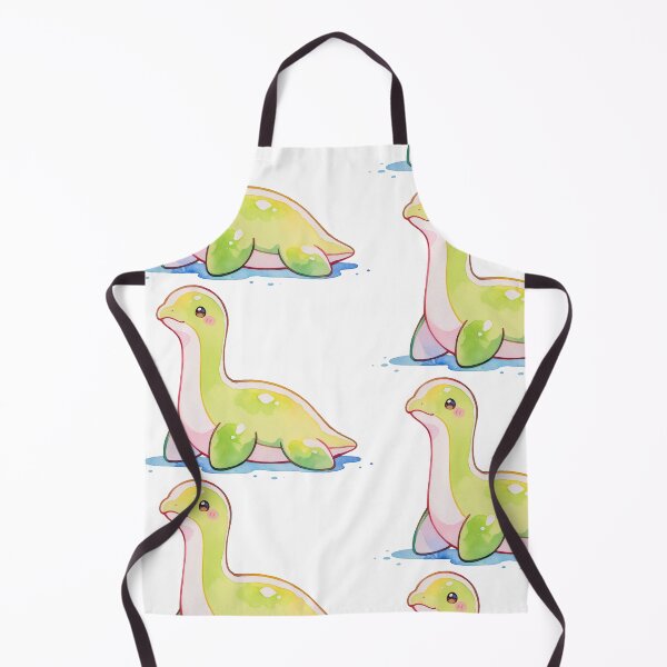 Item preview, Watercolor Cute Green Plesiosaur: Long Neck and Bright Yellow Markings designed and sold by Jagamusubi.