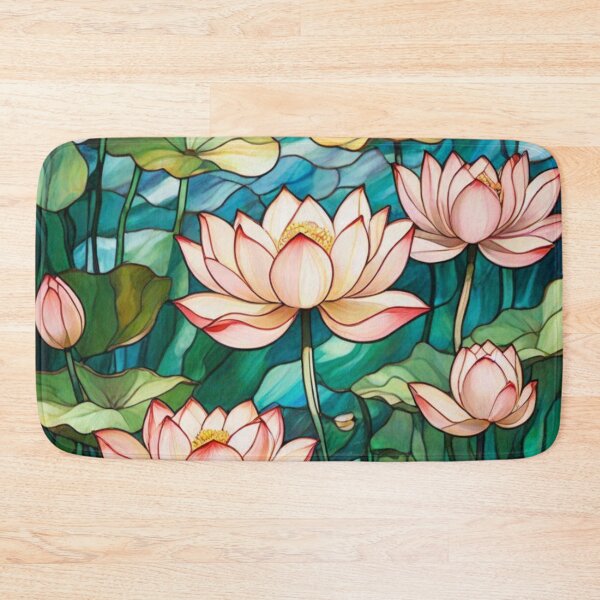 Item preview, Romantic and Delicate Stained Glass Lotus Flowers designed and sold by Ciervo Primavera.