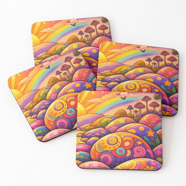 Item preview, Psychedelic Mushroom Garden & Retro Boho Art designed and sold by Far Out Goods.