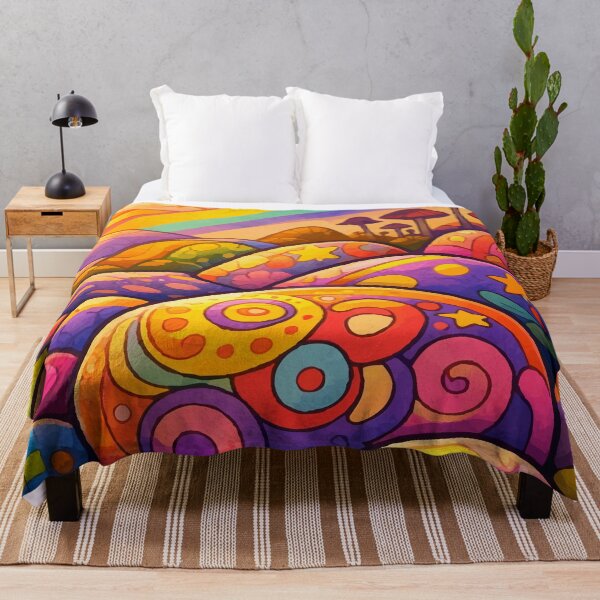 Item preview, Psychedelic Mushroom Garden & Retro Boho Art designed and sold by Far Out Goods.