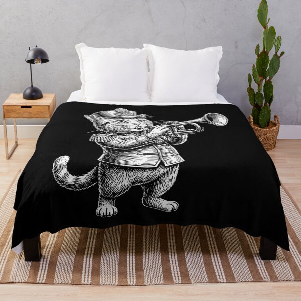 Item preview, Cute Cat Playing Trumpet designed and sold by Mikhajuno.
