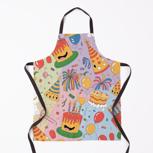 Item preview, Cheerful Birthday Chaos Pattern - Smiling Cakes, Party Hats & Poppers designed and sold by Midnight Veil Designs.