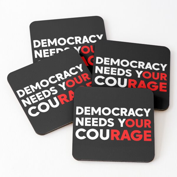 Item preview, Democracy Needs Your Courage - Anti Trump designed and sold by PixVib.