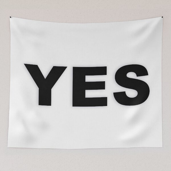 Item preview, YES — Black Minimal Bold Type Statement designed and sold by WORDPAUSE.
