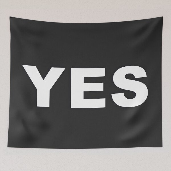 Item preview, YES — White Minimal Bold Type Statement designed and sold by WORDPAUSE.